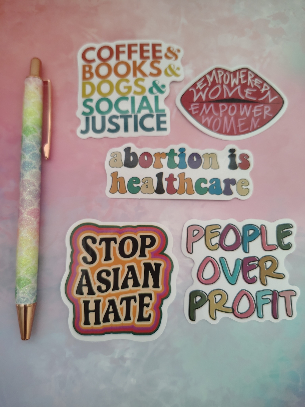 🪅Political Quote Stickers Mix 5 Pieces- Set 9🪅